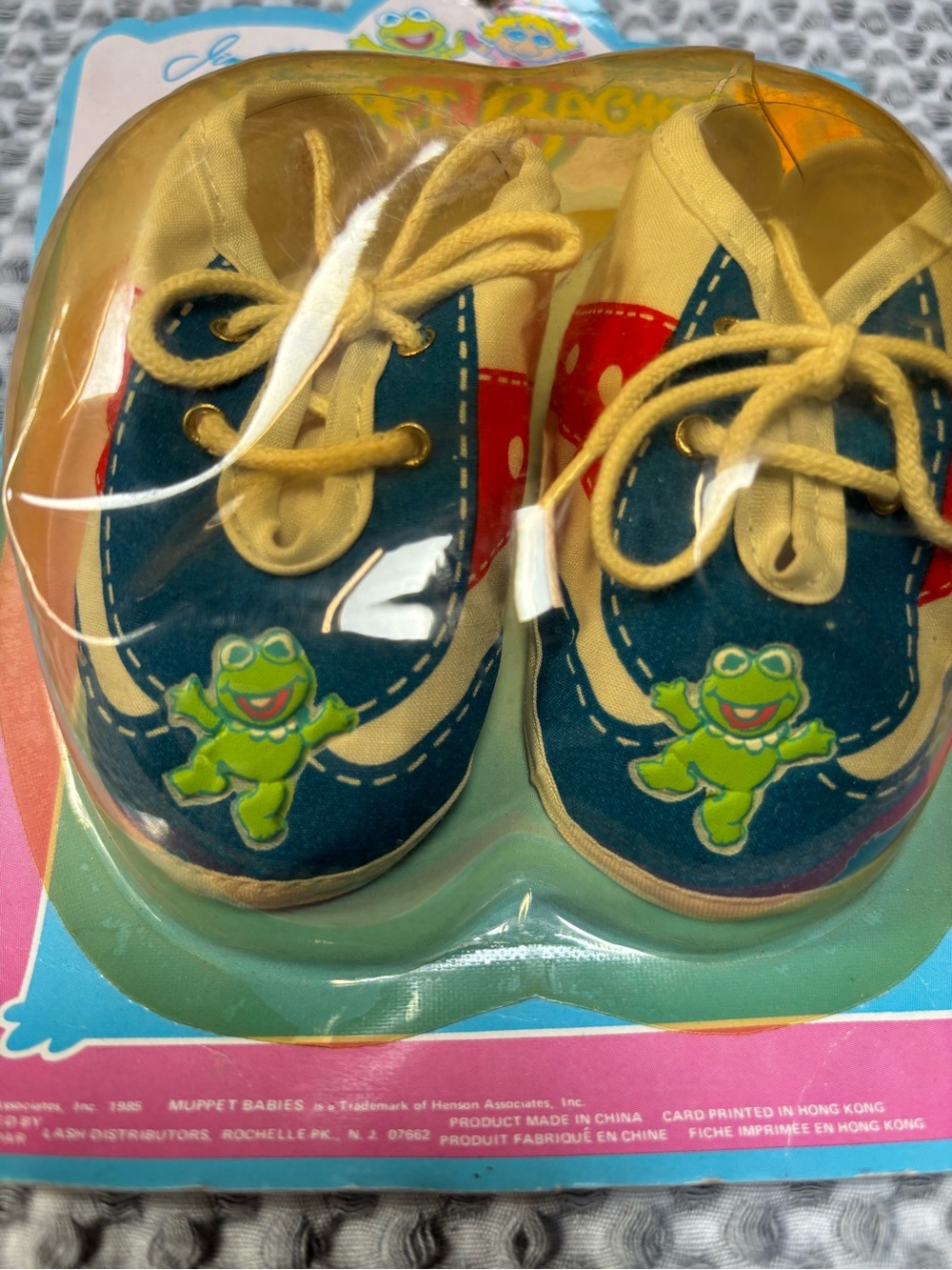 1985 Vintage Muppet Babies Kermit Sneakers/Shoes Toys R Us